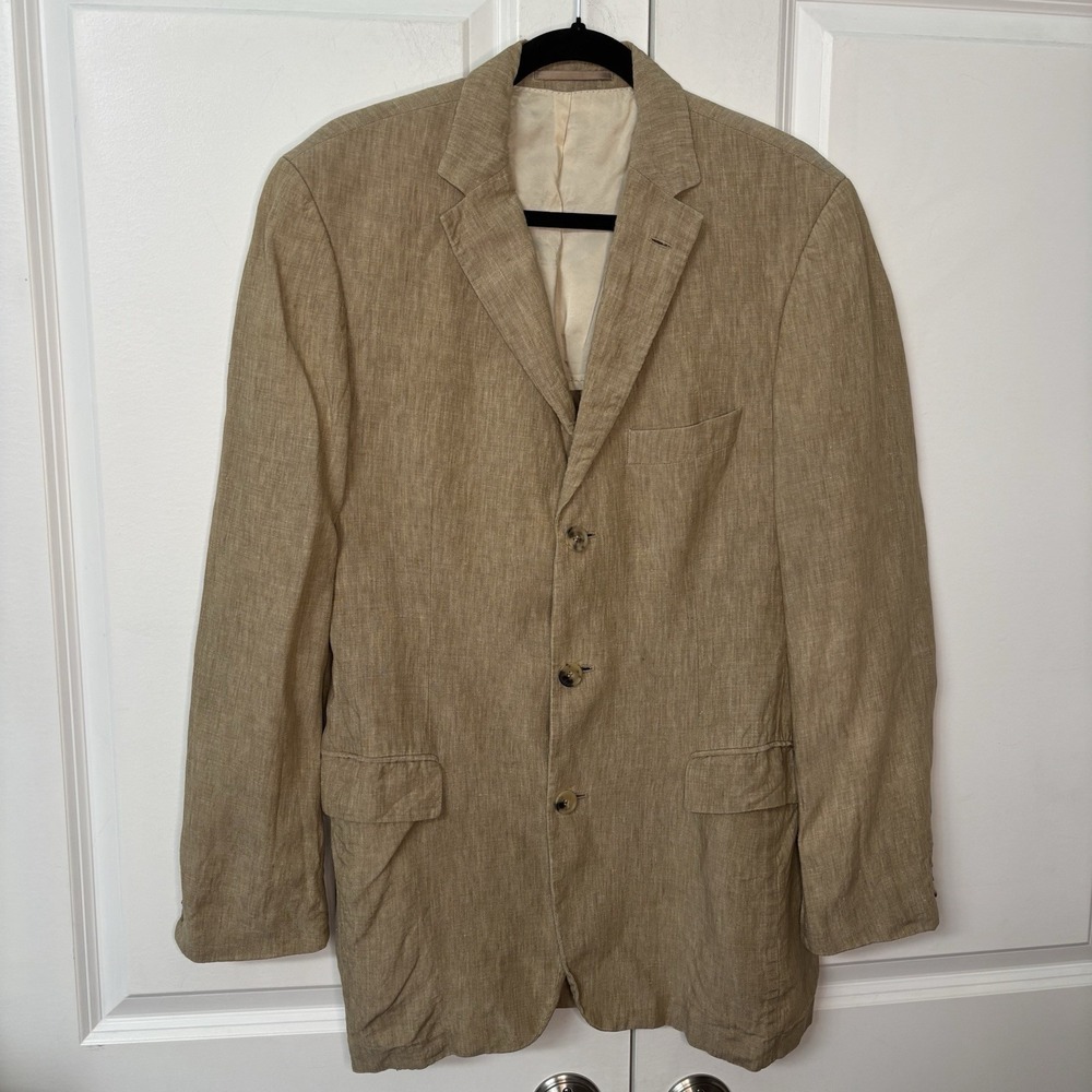 Boss Hugo Boss Linen Scorsese Blazer Sport‎ Jacket Mens 50 Vacation Resort